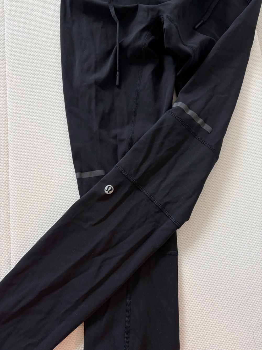 Black Lululemon Leggings with Drawstrings